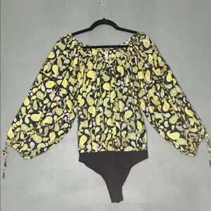 Free People gauzy cotton body suit sz S